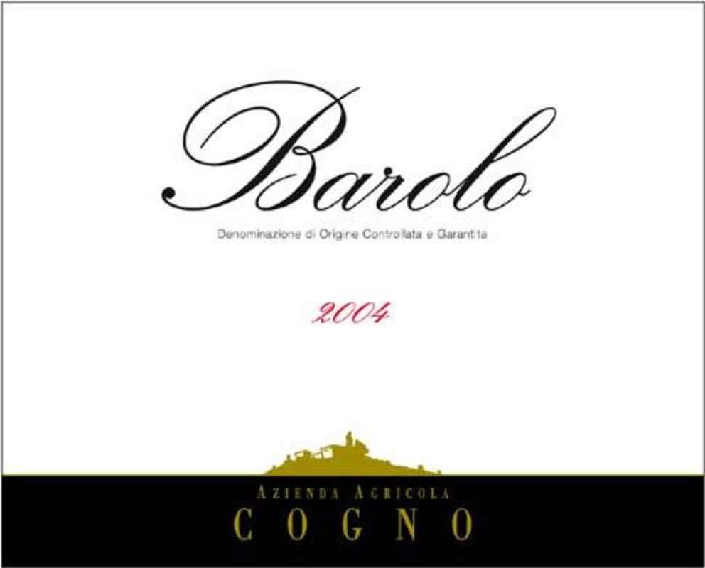 Elvio Cogno Barolo 2004 Front Label