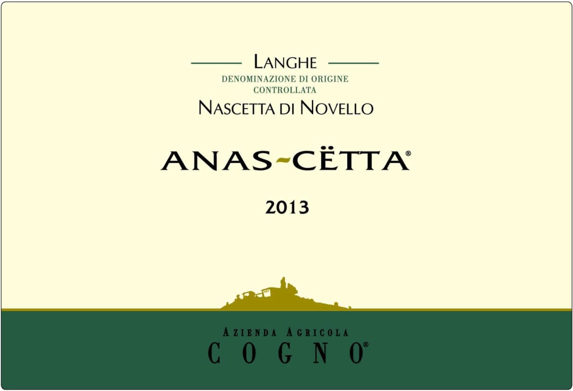 Elvio Cogno Langhe Nascetta di Novello Anas-Cetta 2013 Front Label
