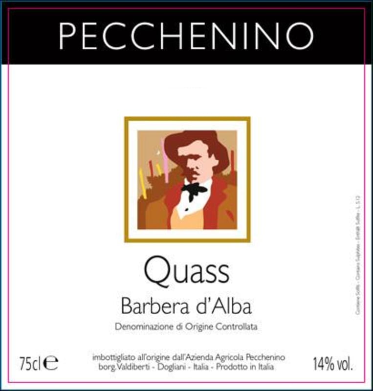 Pecchenino Quass Barbera d'Alba 2014 Front Label