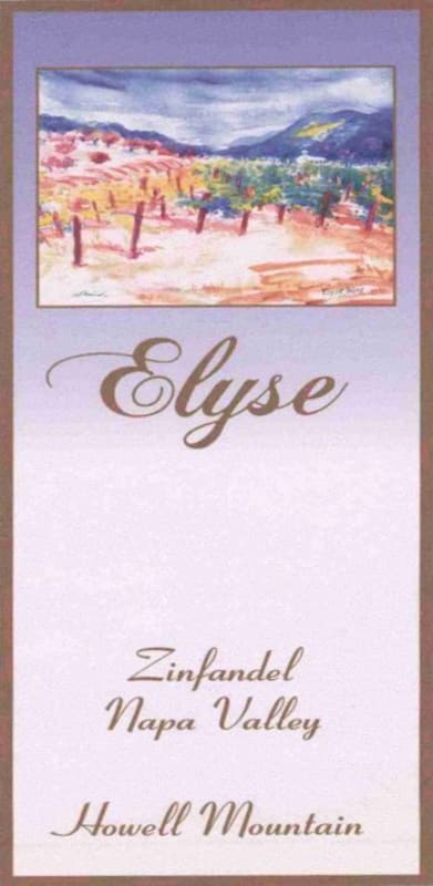 Elyse Zinfandel 2001 Front Label