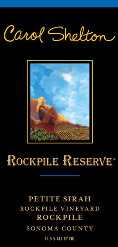 Carol Shelton Rockpile Reserve Petite Sirah 2013 Front Label