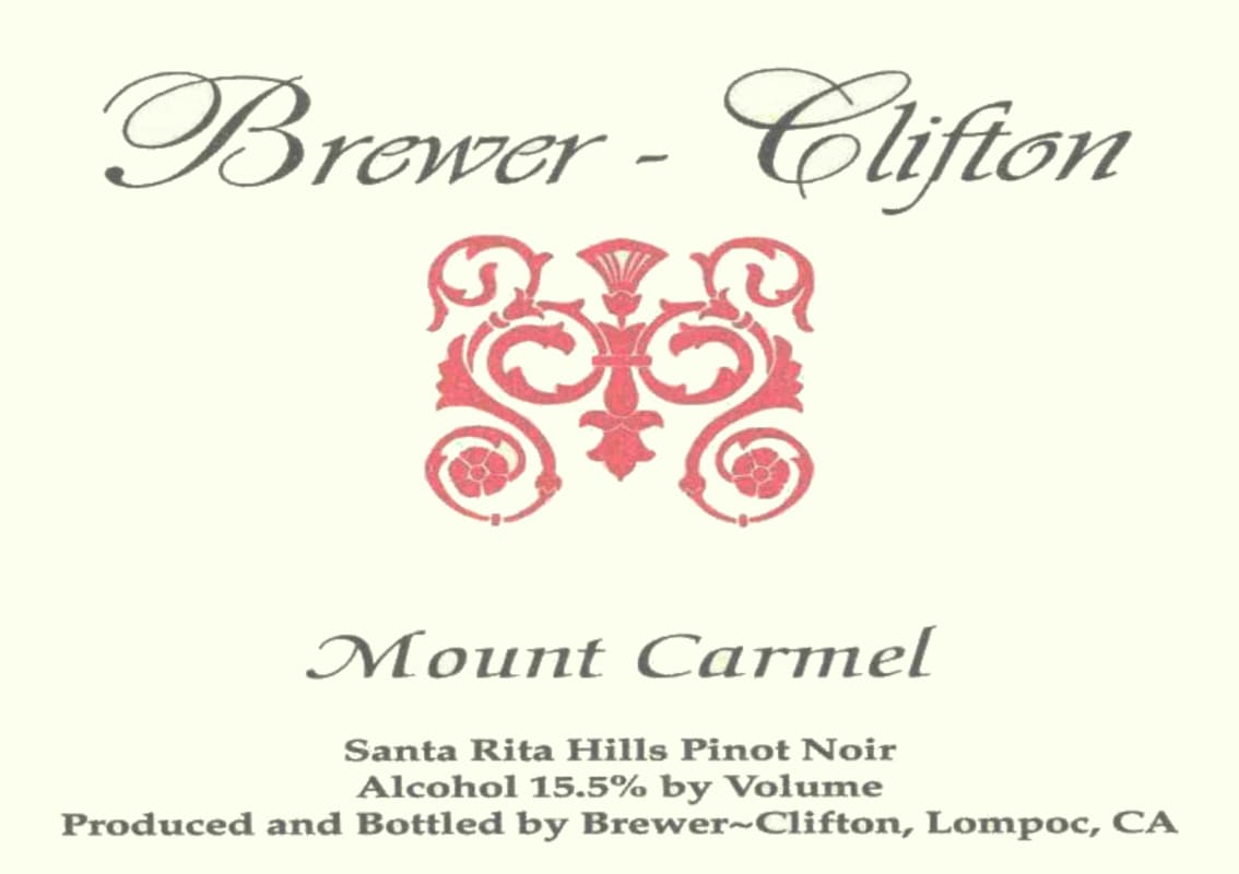 Brewer-Clifton Mount Carmel Pinot Noir 2005 Front Label