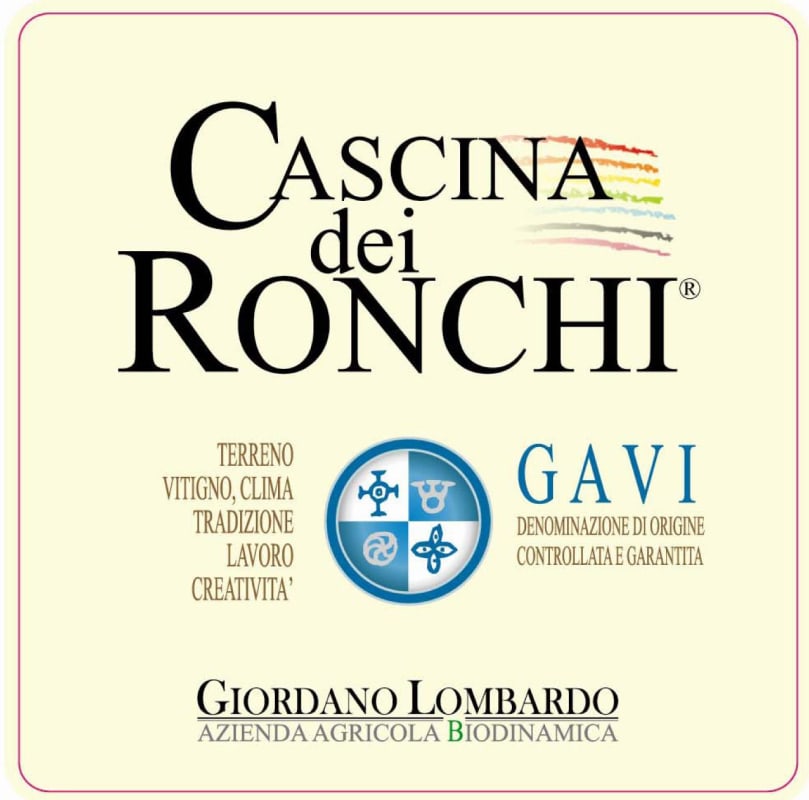 Giordano Lombardo Cascina dei Ronchi Gavi 2015 Front Label