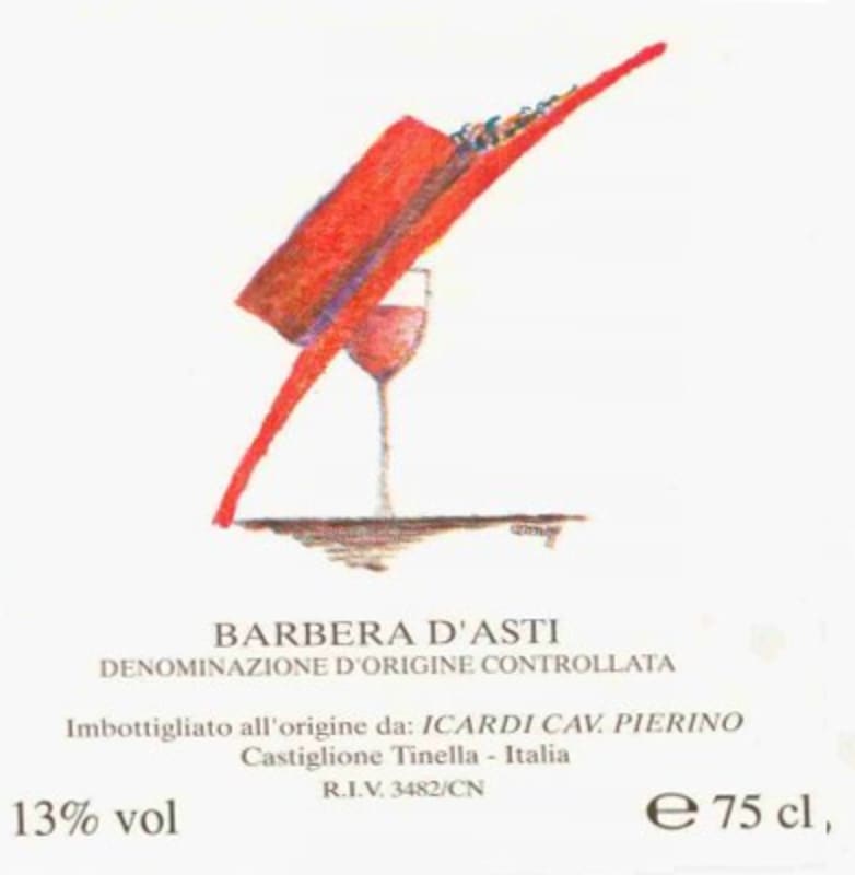Icardi Tabaren Barbera D'Asti 2010 Front Label
