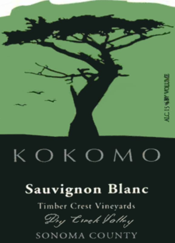 Kokomo Timber Crest Vineyard Sauvignon Blanc 2012 Front Label