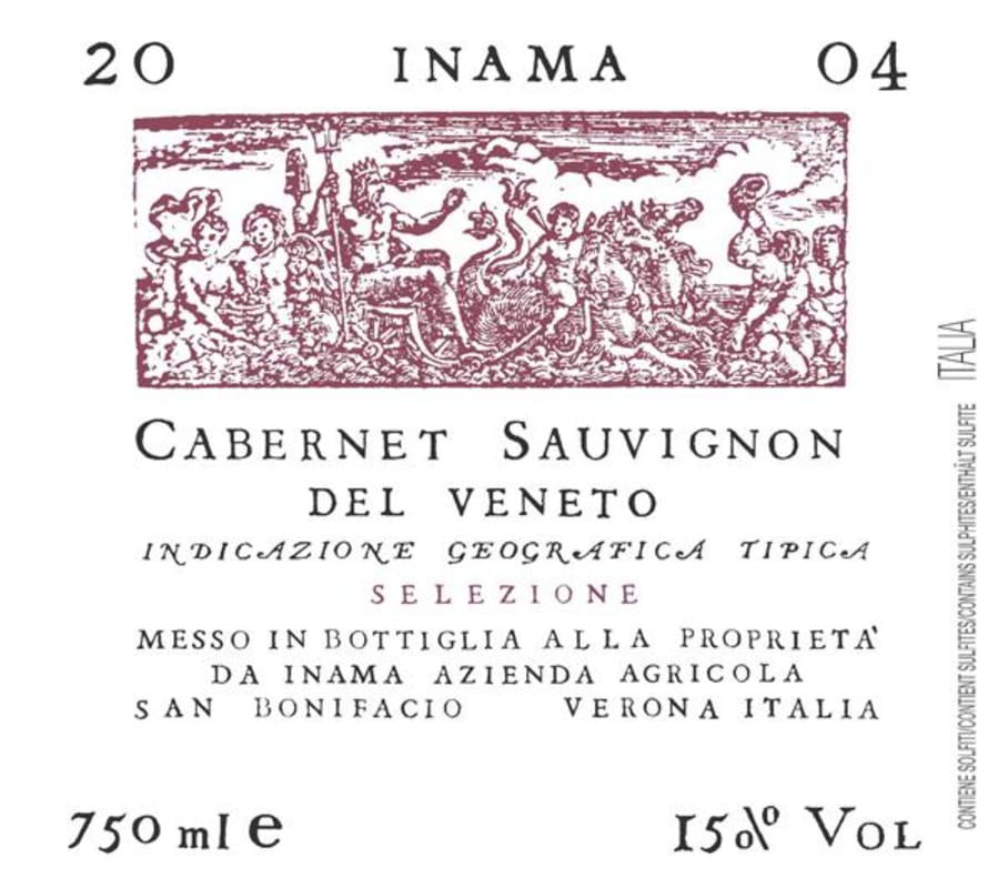 Inama Veneto Selezione del Cabernet Sauvignon 2004 Front Label