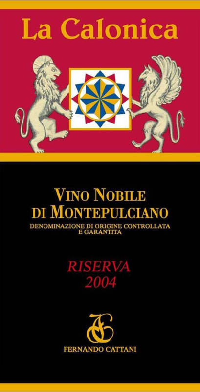 La Calonica Vino Nobile di Montepulciano Riserva 2004 Front Label