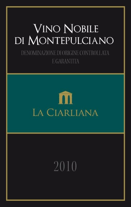 La Ciarliana Vino Nobile di Montepulciano 2010 Front Label