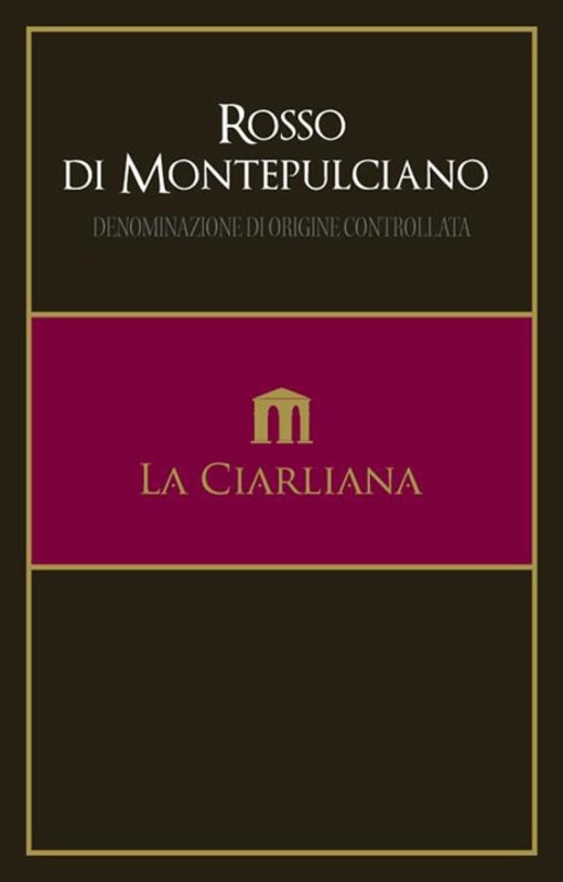 La Ciarliana Rosso di Montepulciano 2013 Front Label