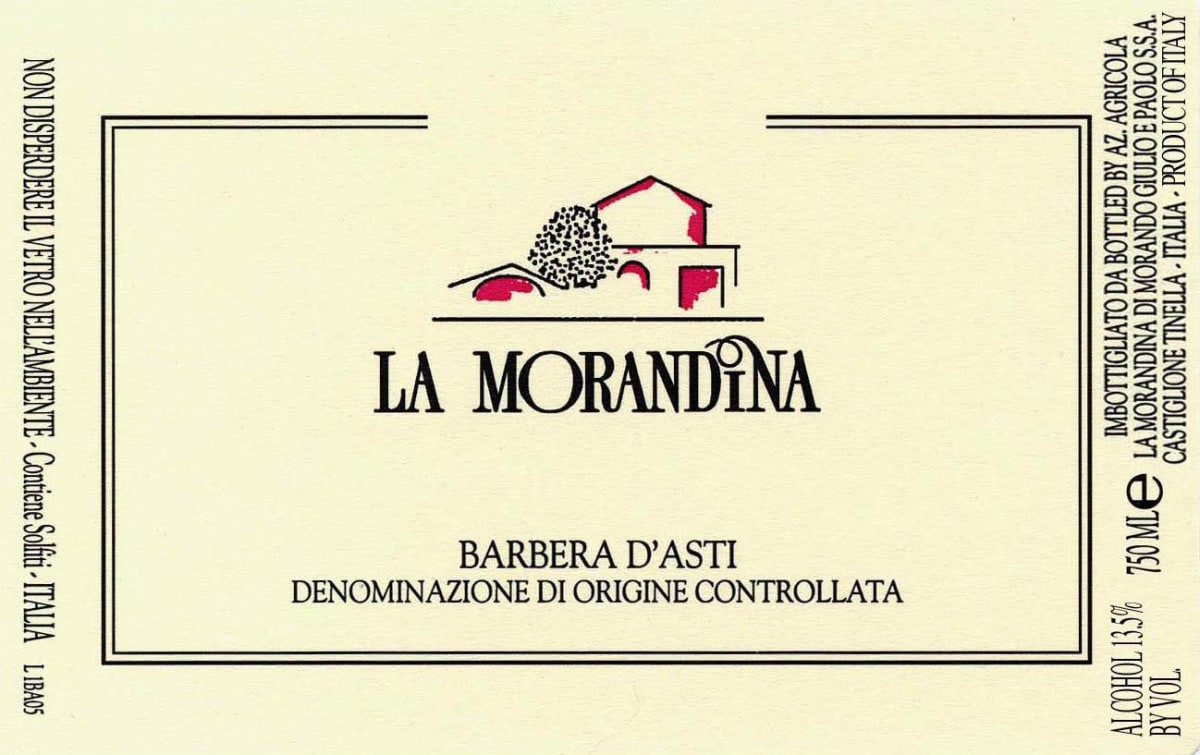 La Morandina Barbera D'Asti 2014 Front Label