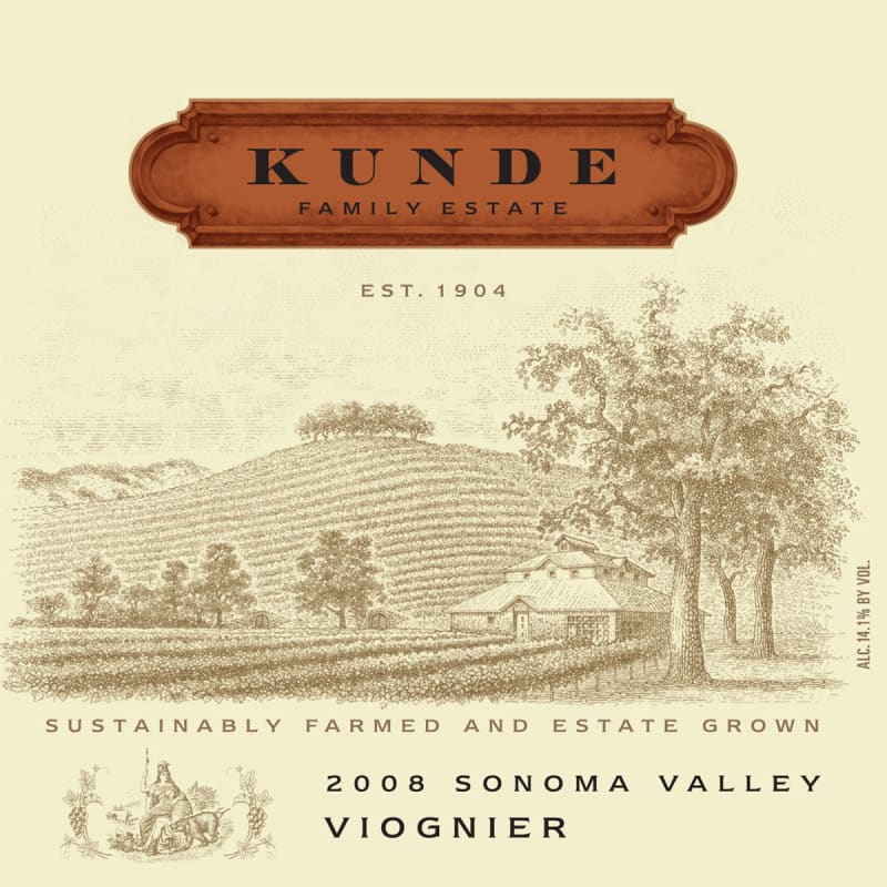 Kunde Viognier 2008 Front Label