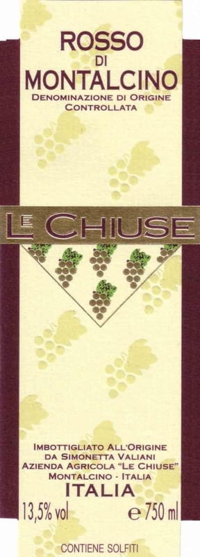 Le Chiuse Rosso di Montalcino 2010 Front Label