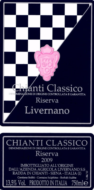 Livernano Chianti Classico Riserva 2009 Front Label