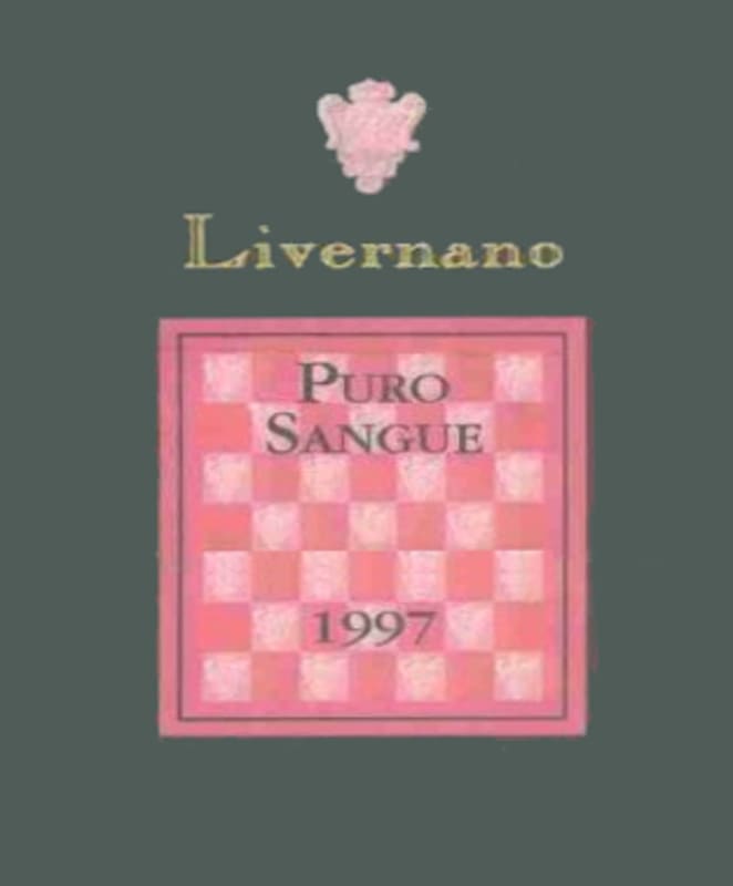 Livernano Toscana Puro Sangue Sangiovese 1997 Front Label