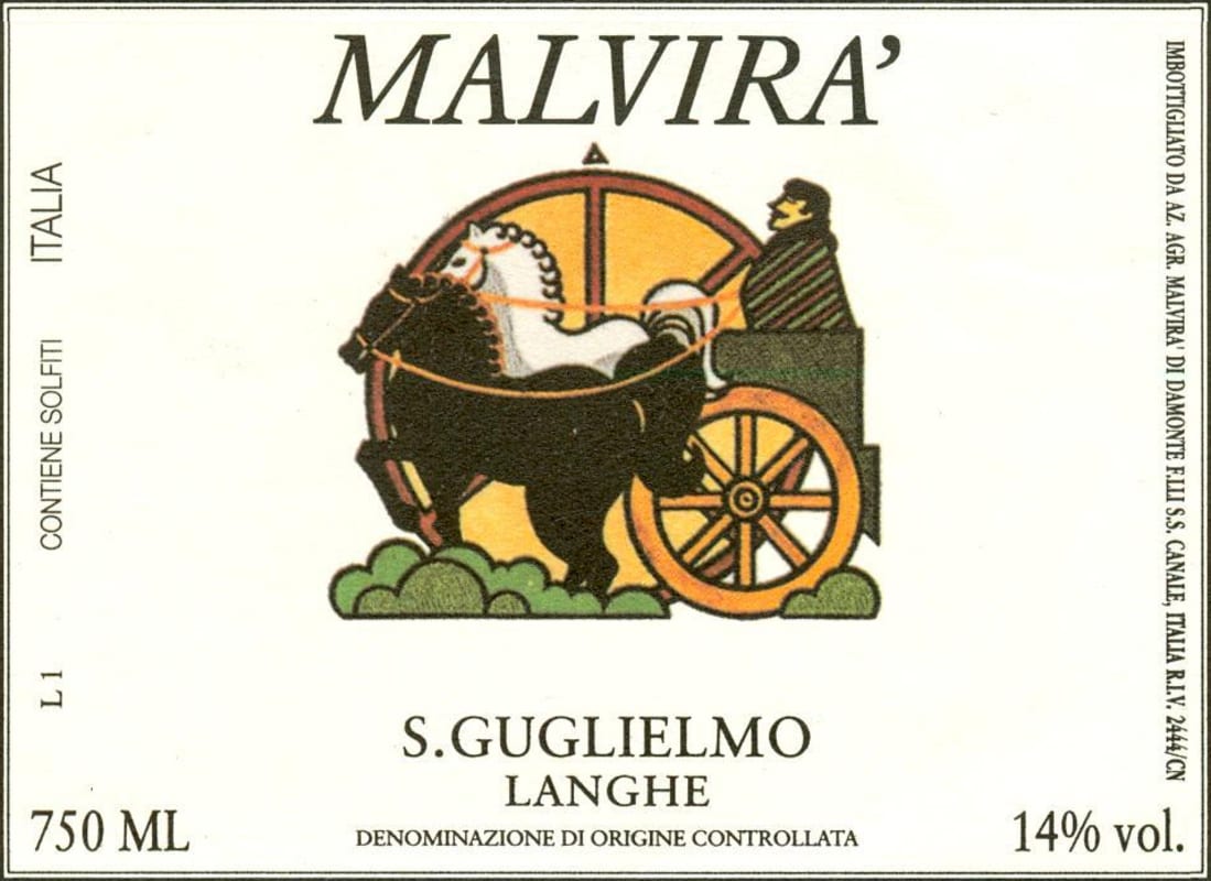 Malvira S. Guglielmo Rosso 2005 Front Label