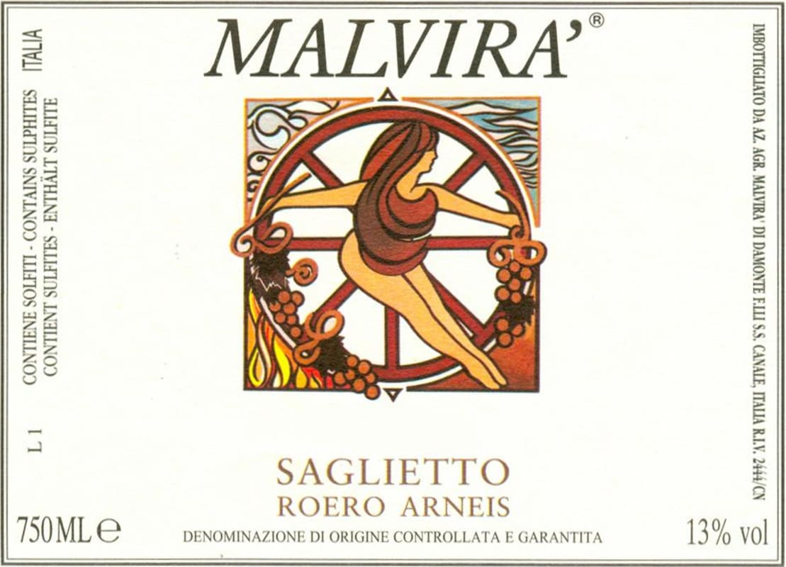Malvira Roero Arneis Saglietto 2014 Front Label