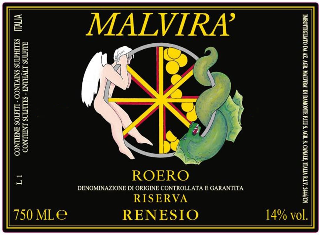 Malvira Roero Renesio Riserva 2009 Front Label