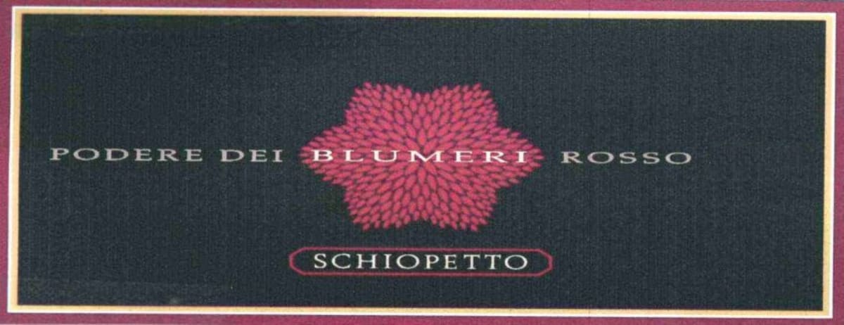 Schiopetto Podere dei Blumeri Rosso 2003 Front Label