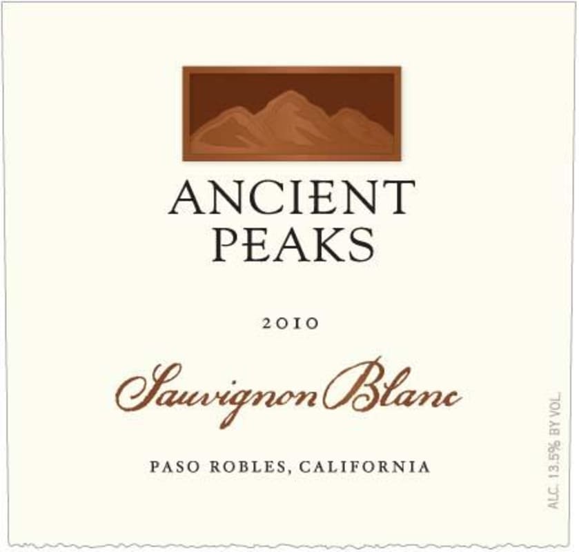 Ancient Peaks Sauvignon Blanc 2010 Front Label