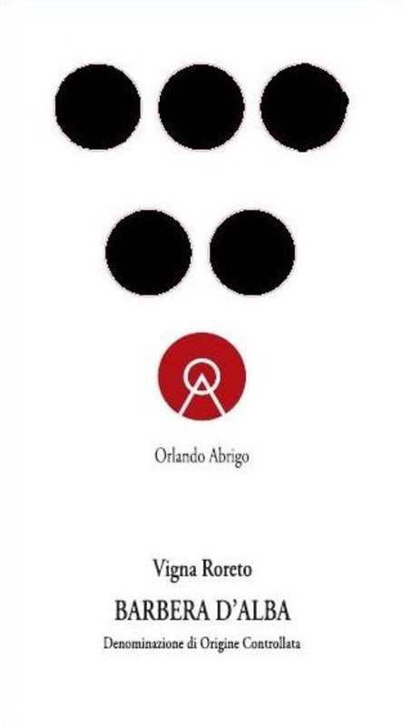 Orlando Abrigo Vigna Roreto Barbera d'Alba 2012 Front Label
