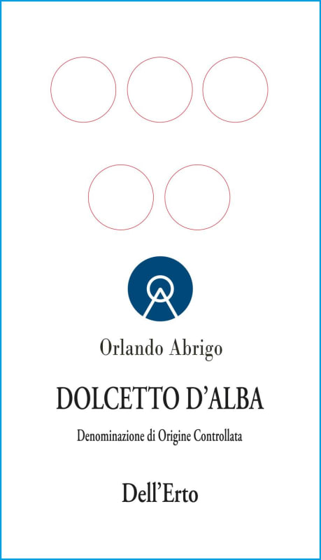 Orlando Abrigo dell'Erto Dolcetto d'Alba 2014 Front Label