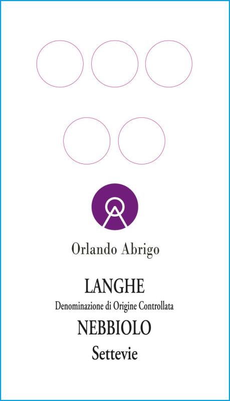 Orlando Abrigo Langhe Settevie Nebbiolo 2013 Front Label