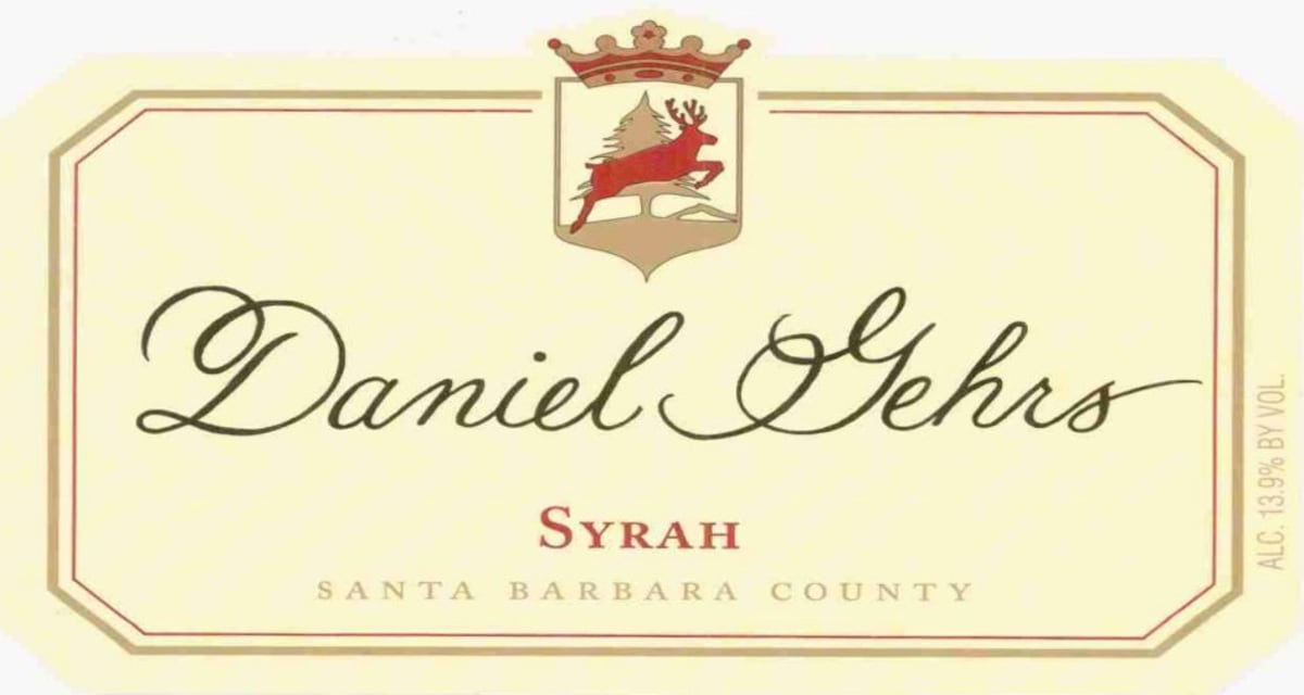 Daniel Gehrs Santa Barbara County Syrah 2004 Front Label