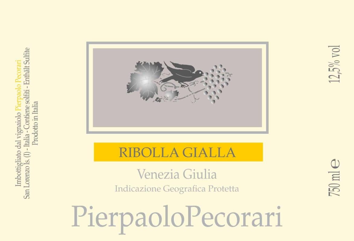Pierpaolo Pecorari Ribolla Gialla 2015 Front Label