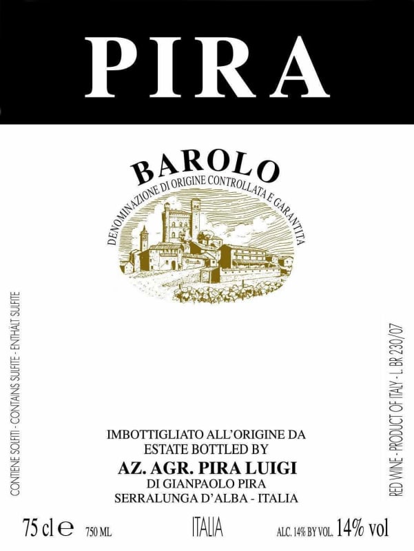 Luigi Pira Barolo 2010 Front Label