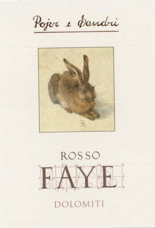 Pojer & Sandri Faye Dolomite Rosso 2009 Front Label