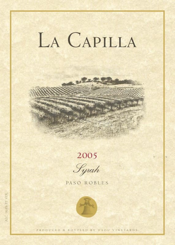 DAOU La Capilla Syrah 2005 Front Label
