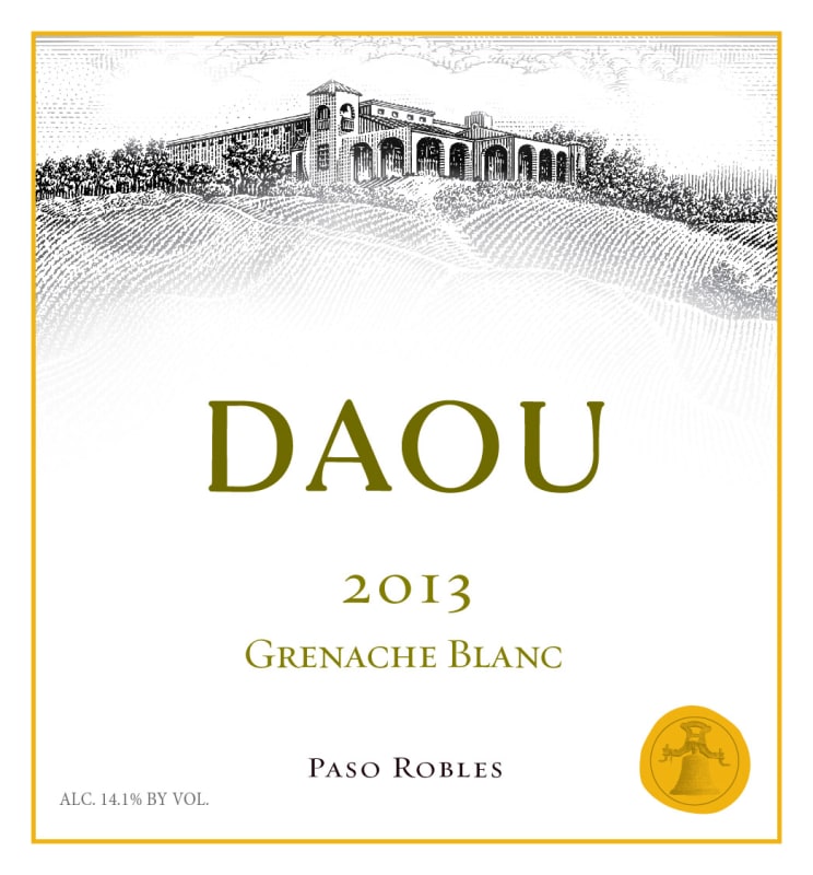 DAOU Grenache Blanc 2013 Front Label
