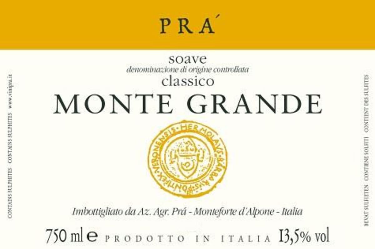 Pra Monte Grande Soave Classico 2014 Front Label