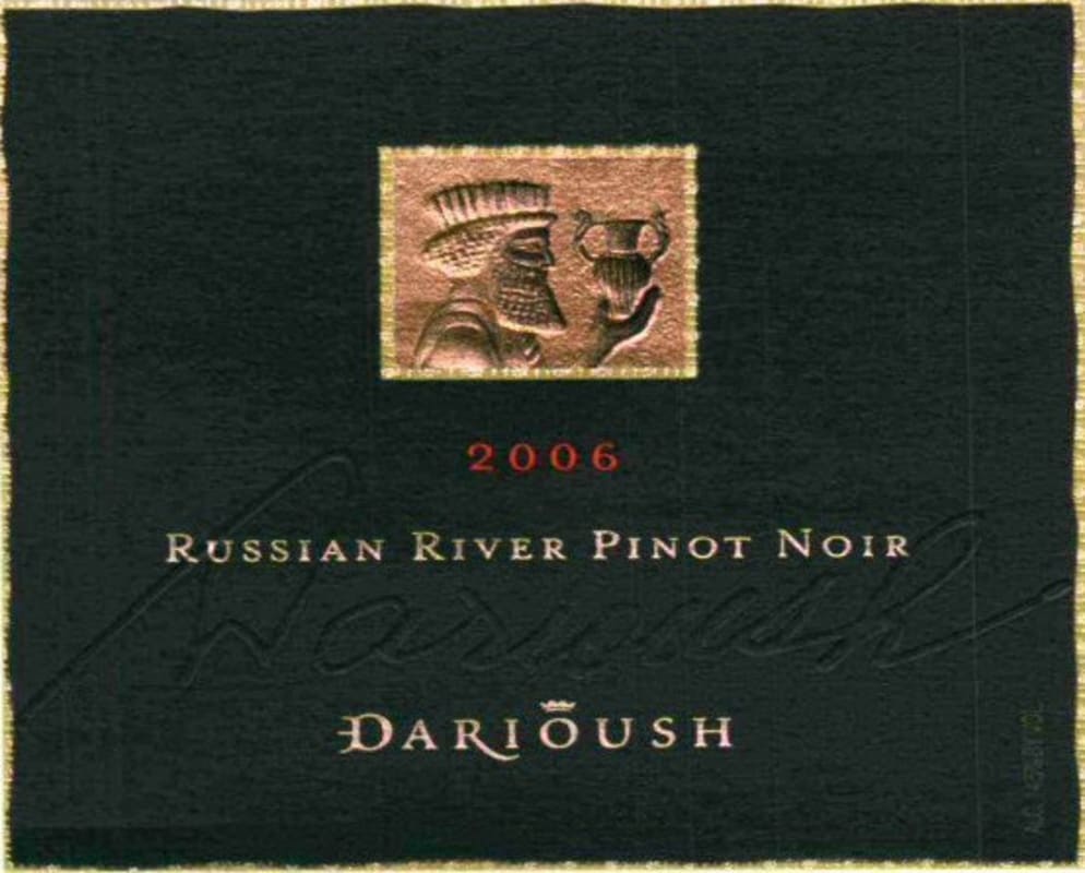 Darioush Russian River Valley Signature Pinot Noir 2006 Front Label