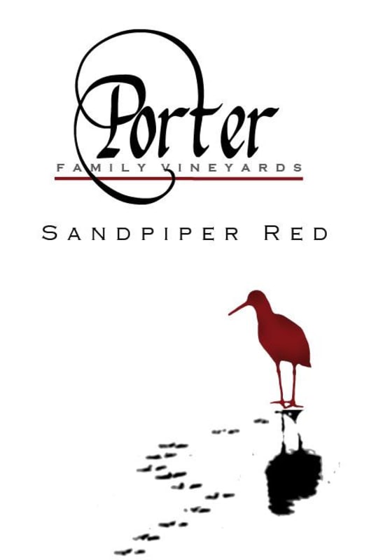 Porter Family Vineyards Sandpiper Red 2008 Front Label