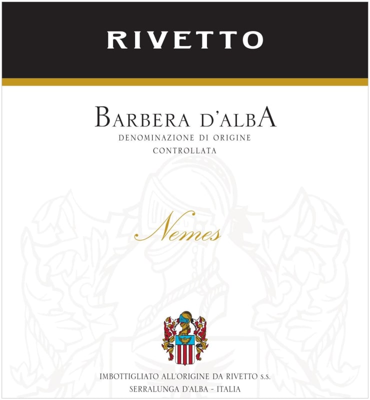 Rivetto Nemes Barbera D'Asti 2011 Front Label
