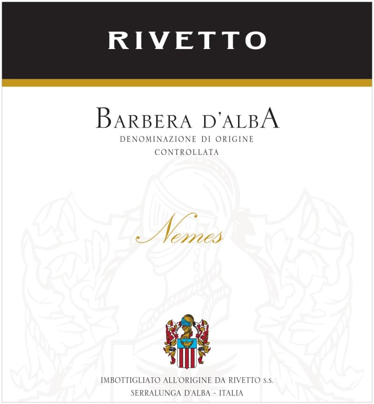Rivetto Nemes Barbera D'Asti 2013 Front Label
