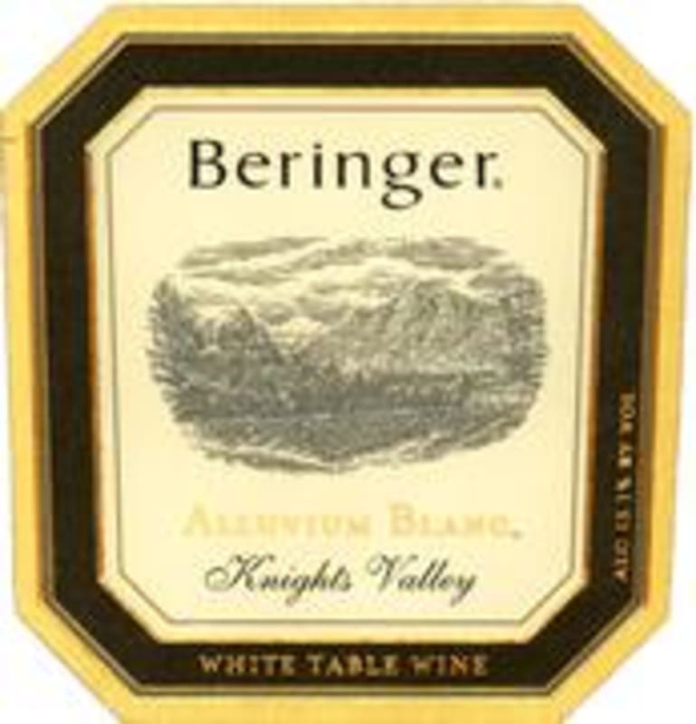 Beringer Knights Valley Alluvium Blanc 1997 Front Label