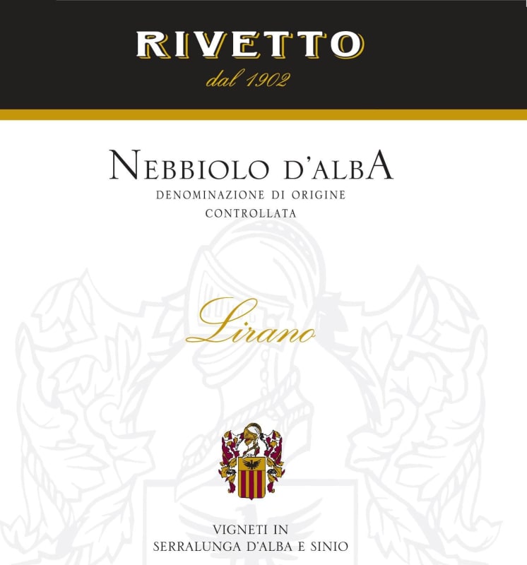 Rivetto Lirano Nebbiolo d'Alba 2013 Front Label
