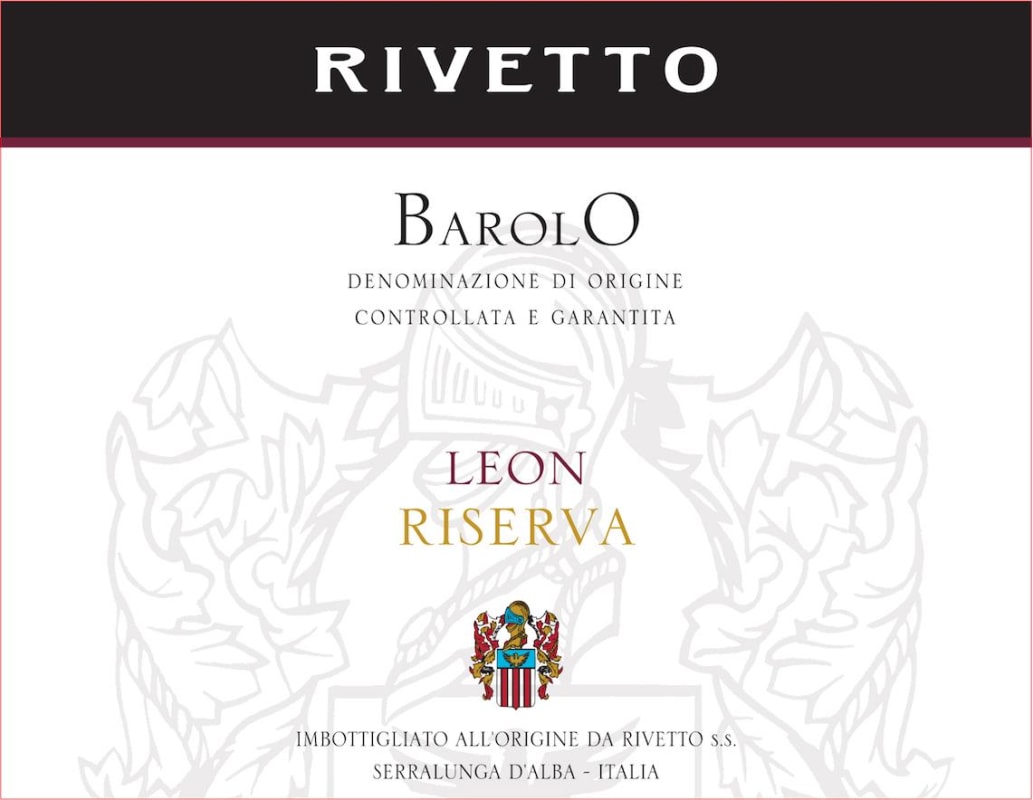 Rivetto Barolo Leon Riserva 2008 Front Label