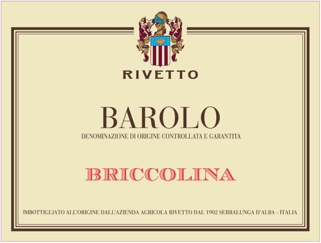 Rivetto Briccolina Barolo 2010 Front Label