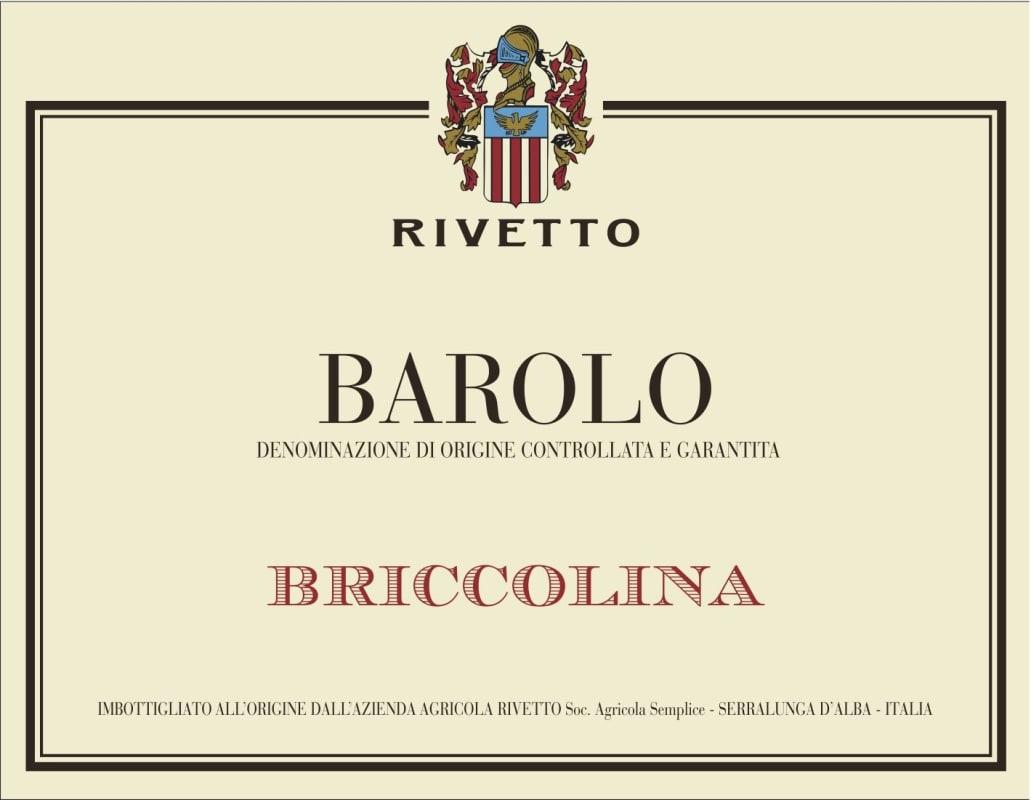 Rivetto Briccolina Barolo 2008 Front Label