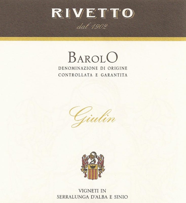 Rivetto Giulin Barolo 2004 Front Label