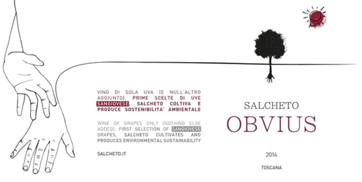 Salcheto Rosso di Montepulciano Obvius 2014 Front Label