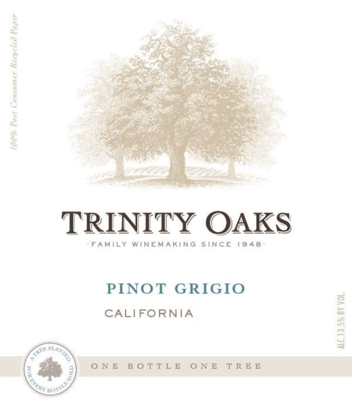 Trinity Oaks Pinot Grigio 2015 Front Label