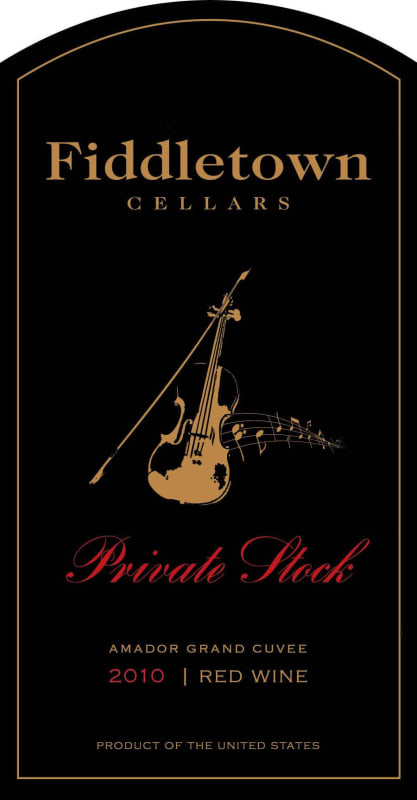 Fiddletown Private Stock 2010 Front Label