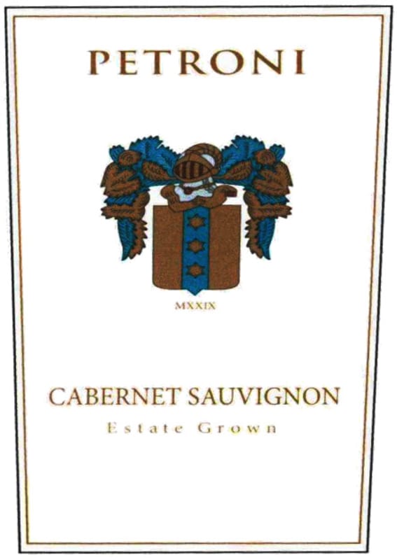 Petroni Vineyards Cabernet Sauvignon 2011 Front Label
