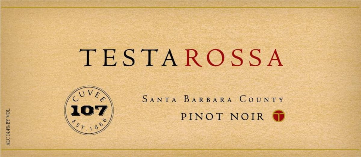 Testarossa Cuvee 107 Pinot Noir 2014 Front Label
