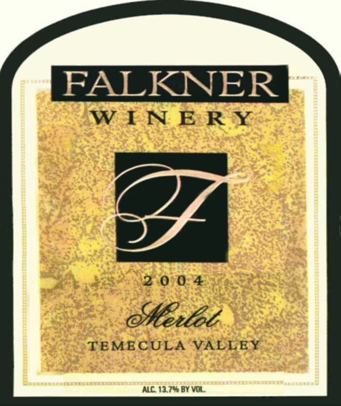 Falkner Winery Merlot 2004 Front Label