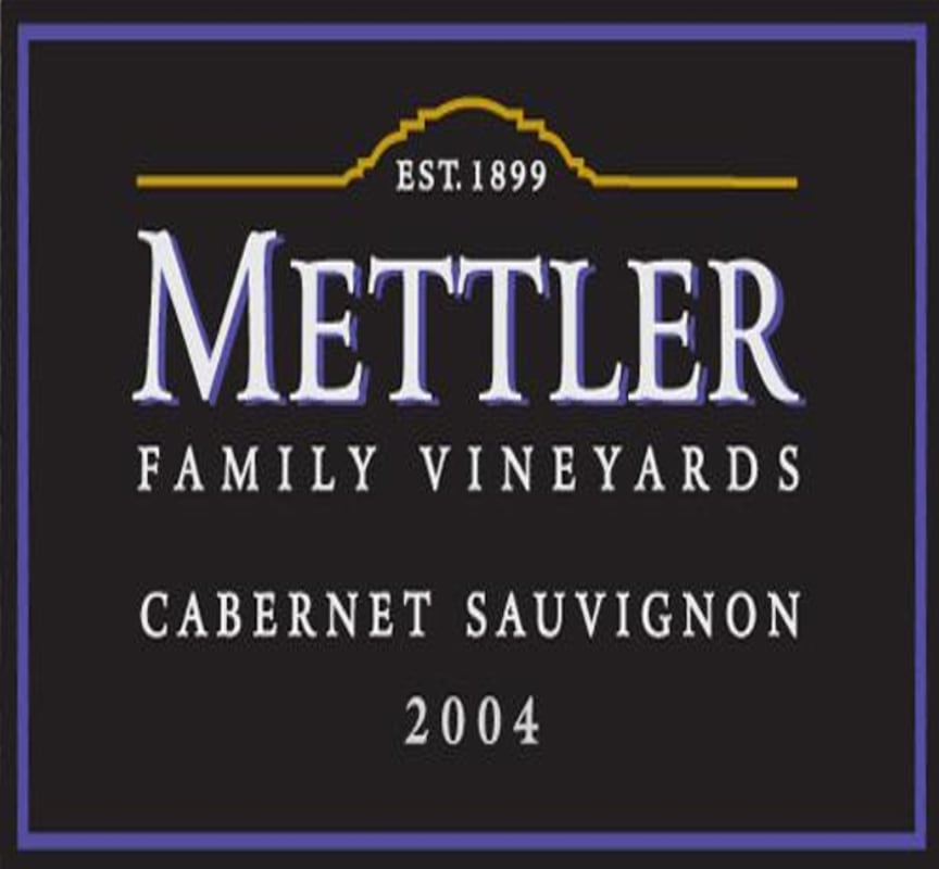 Mettler Family Vineyards Cabernet Sauvignon 2004 Front Label
